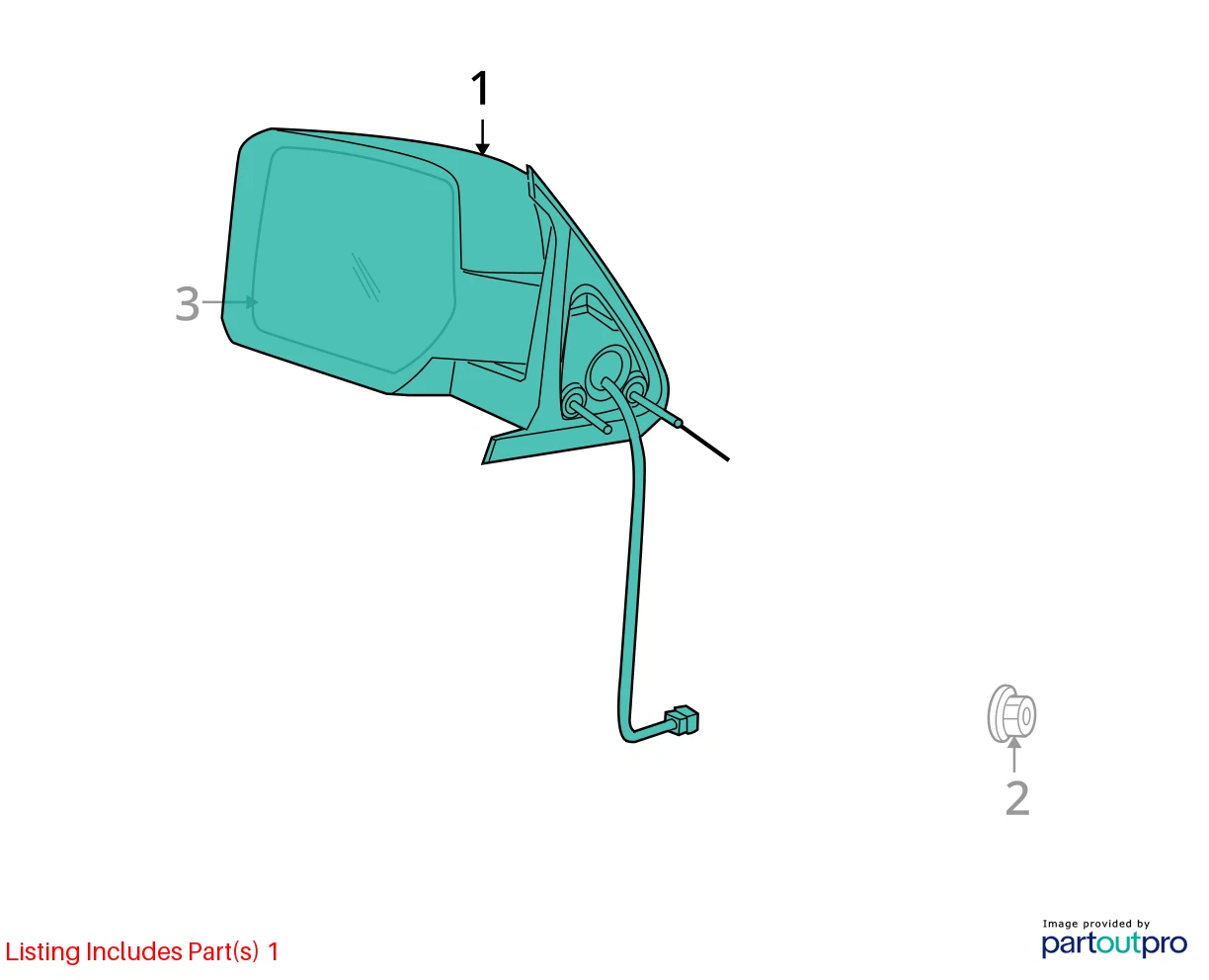 07-11 DODGE NITRO LEFT DRIVER SIDE VIEW POWER DOOR MIRROR W/ HEATED 68066783AB