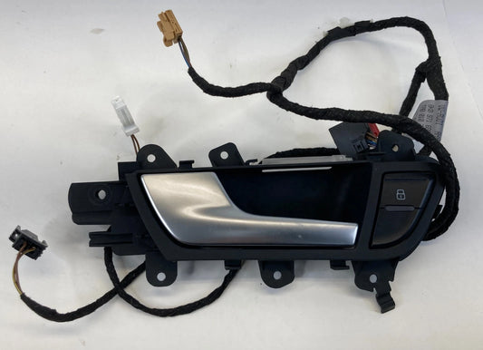 2009-2016 AUDI A4 QUATTRO REAR LEFT SIDE INTERIOR DOOR HANDLE W LOCK SWITCH OEM