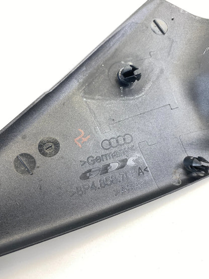 06-13 AUDI A3 FRONT LEFT SIDE INTERIOR DOOR CORNER COVER TRIM 8P4-858-705A OEM