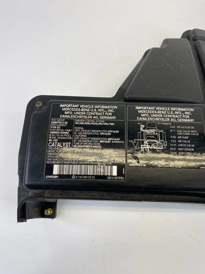 1998-2003 MERCEDES-BENZ ML 320 FUSE RELAY BOX ECU MODULE TOP PLASTIC COVER OEM