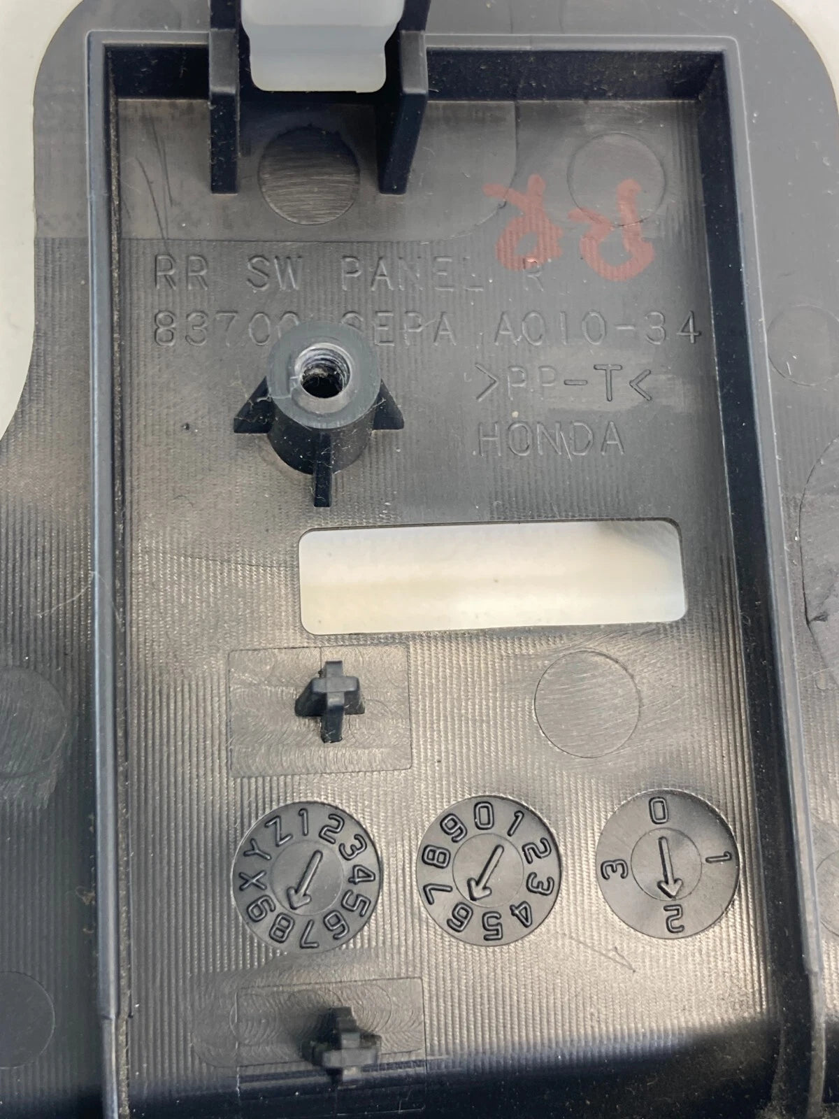 2004-2008 ACURA TL SDN REAR RIGHT WINDOW SWITCH COVER BEZEL TRIM 83700-SEPA-A010