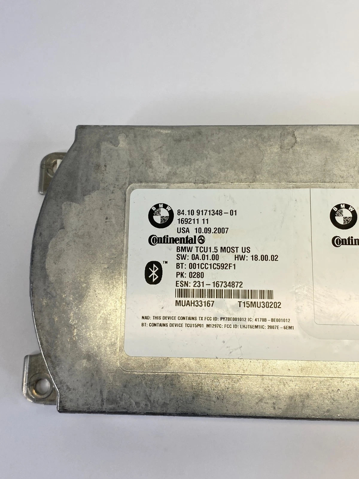 2008 BMW 535XI E60 BLUETOOTH TELEMATICS CONTROL MODULE OEM 84109171348
