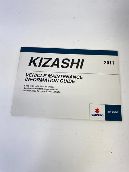 2011 SUZUKI KIZASHI OWNERS MANUAL SET W/ LEATHER CASE WARRANTY MAINTENANCE OEM