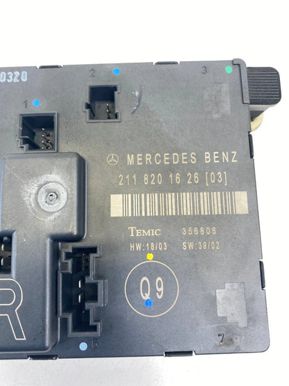2003-2009 MERCEDES-BENZ E320 E 320 REAR RIGHT DOOR CONTROL MODULE 2118201626 OEM