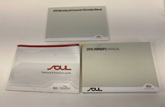 2016 16 KIA SOUL OWNER'S OWNERS MANUAL WARRANTY GUIDE BOOK SET OEM