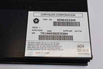 2011-2015 JEEP GRAND CHEROKEE RADIO AUDIO SOUND AMPLIFIER AMP 05064533AK OEM