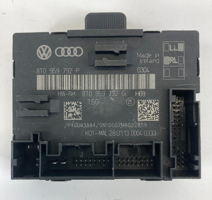 2013-2016 Audi A4 Front Right Side Door Locking Control Module 8T0-959-792-P