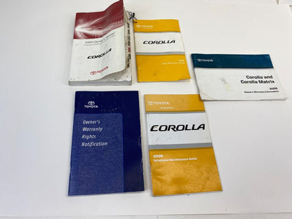 2009 Toyota Corolla Owners Manual Warranty Information Reference Guide Set OEM