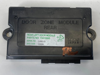 2005-2011 CADILLAC STS REAR LEFT BACK SIDE DOOR CONTROL MODULE ZONE 15910993