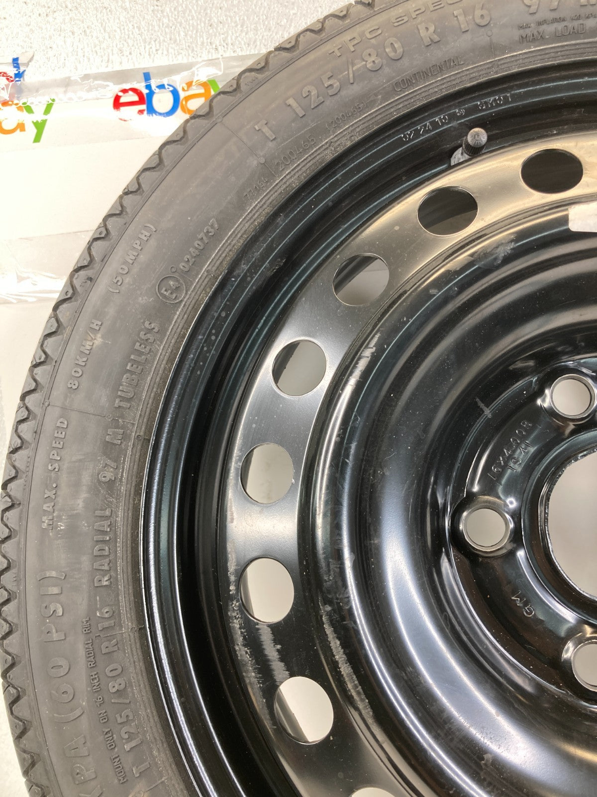 11-14 Buick Regal Emergency Spare Tire Wheel Rim Compact Donut T125/80R16 97M