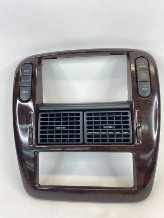 2002-2005 FORD EXPLORER DASH RADIO CLIMATE BEZEL COVER TRIM W/ SWITCHES AIR VENT