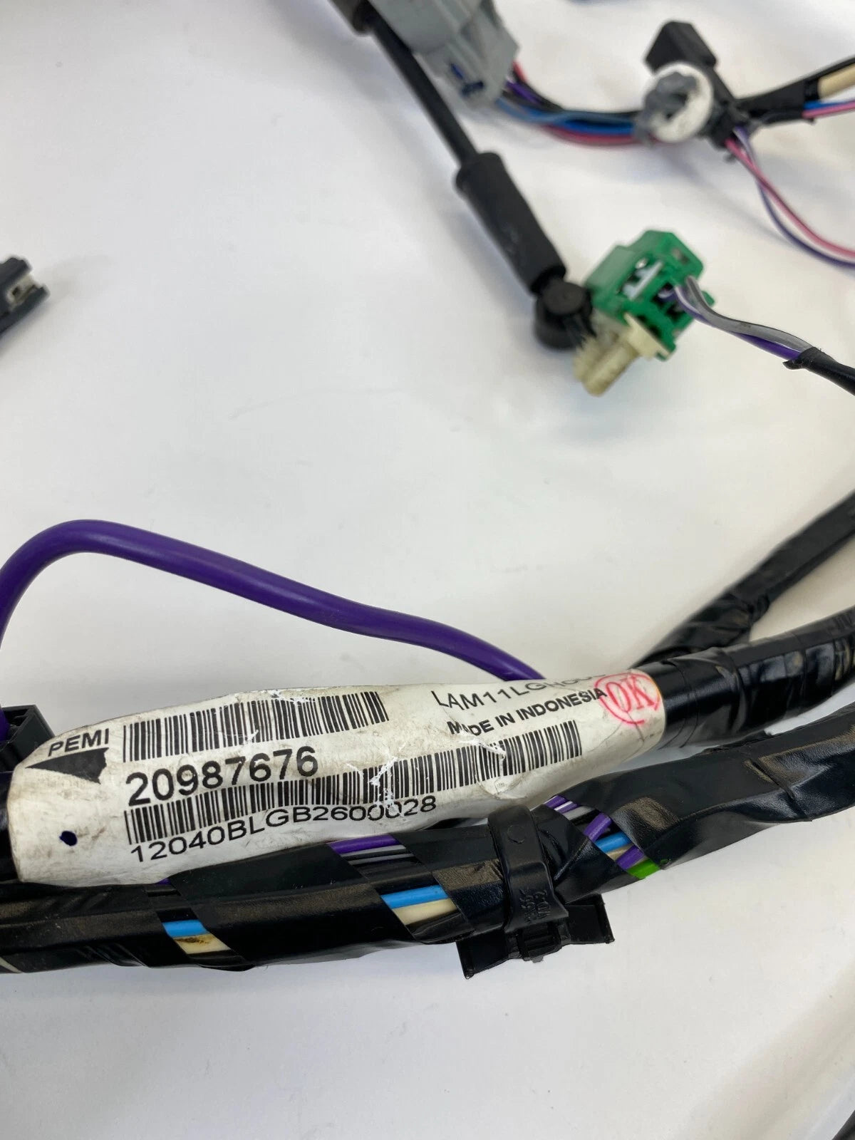 09-12 GMC ACADIA TRUNK LID LIFTGATE BACK TAILGATE WIRE WIRING HARNESS 20987676