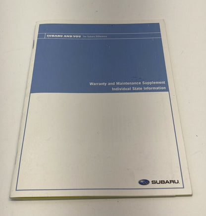 2007 Subaru Impreza Owner's Manual Warranty Maintenance Supplement W/ Case OEM