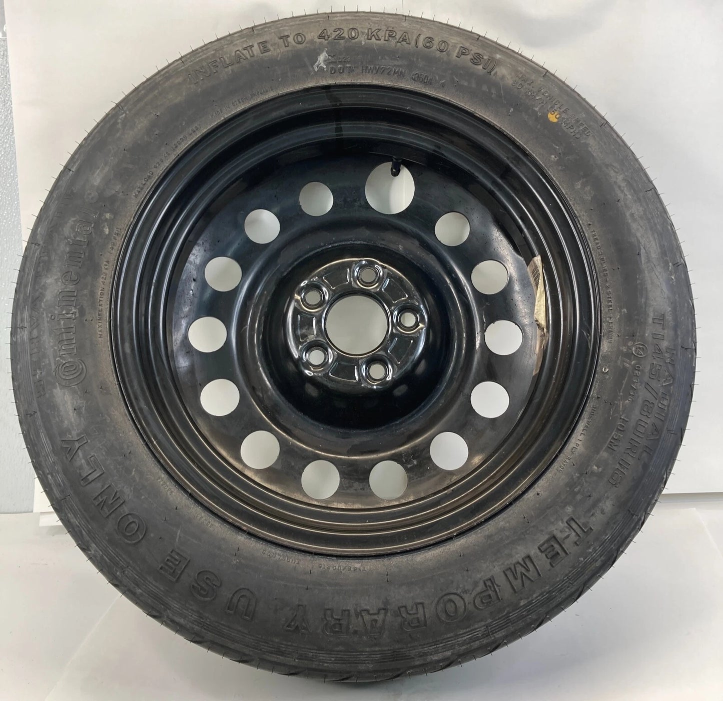 2003-2005 JAGUAR S-TYPE EMERGENCY SPARE TIRE WHEEL COMPACT DONUT T145/80R16 OEM