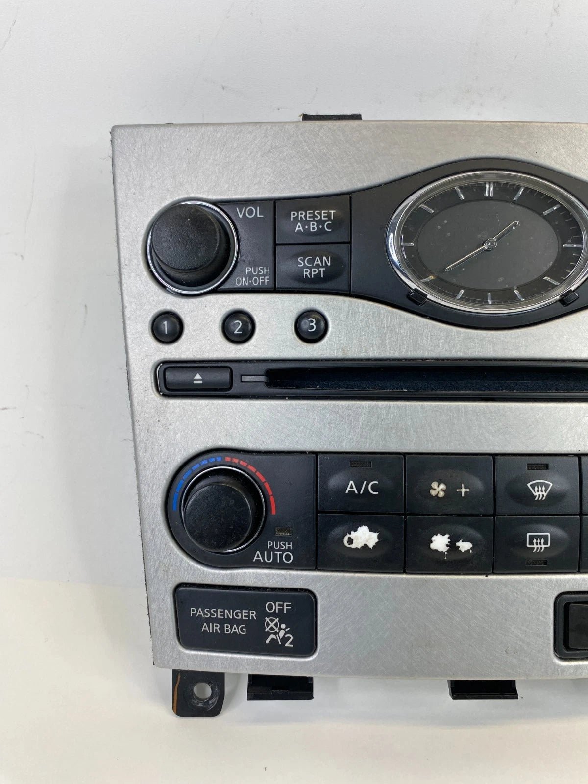 08 09 Infiniti G37 Radio CD AC Temp Climate Clock Control Panel 25391-JK64B OEM
