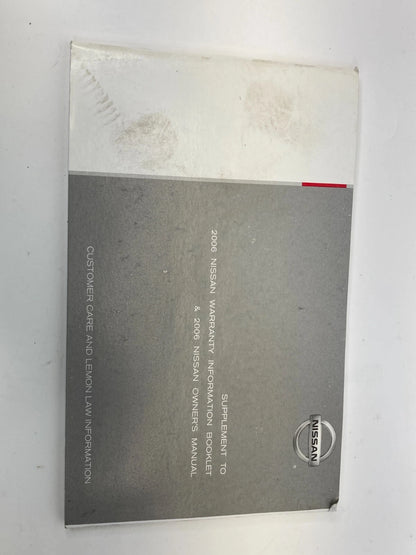 2006 NISSAN MAXIMA OWNERS MANUAL INFORMATION GUIDE BOOK SET W / CASE OEM