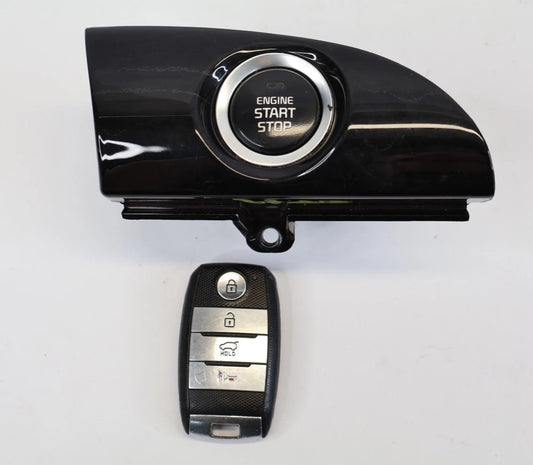 2014 2015 KIA SORENTO ENGINE START STOP IGNITION SWITCH BUTTON BEZEL W/ KEY OEM