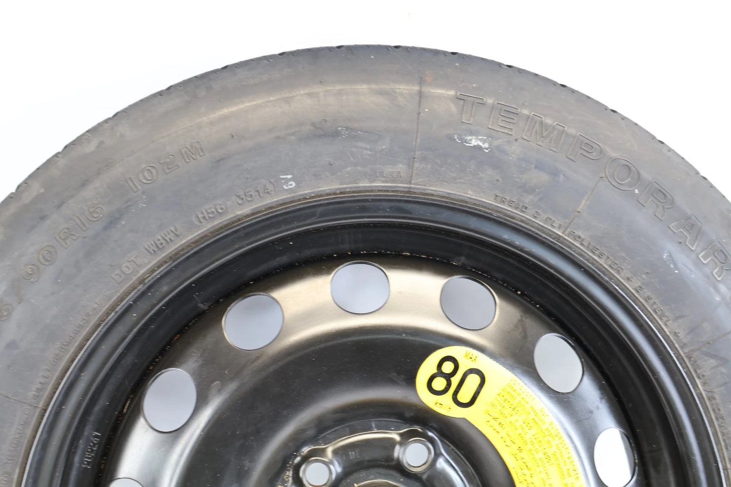 2012-2022 VOLKSWAGEN PASSAT EMERGENCY SPARE TIRE COMPACT DONUT 135/90R16 102M