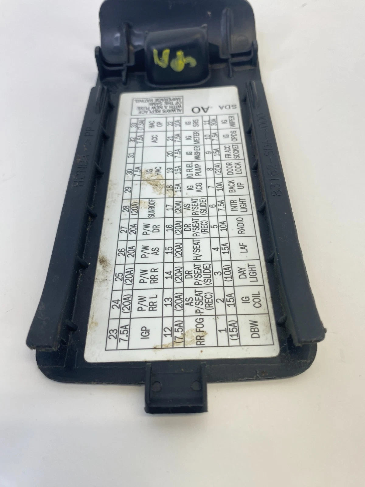 2003-2007 HONDA ACCORD INTERIOR KICK PANEL FUSE BOX COVER 83162-SDA-A000 OEM