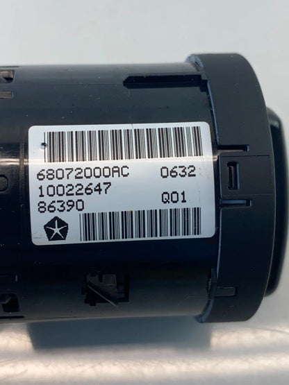 2012-2015 RAM CARGO VAN HEADLIGHT DIMMER SWITCH ASSEMBLY OEM 68072000AC