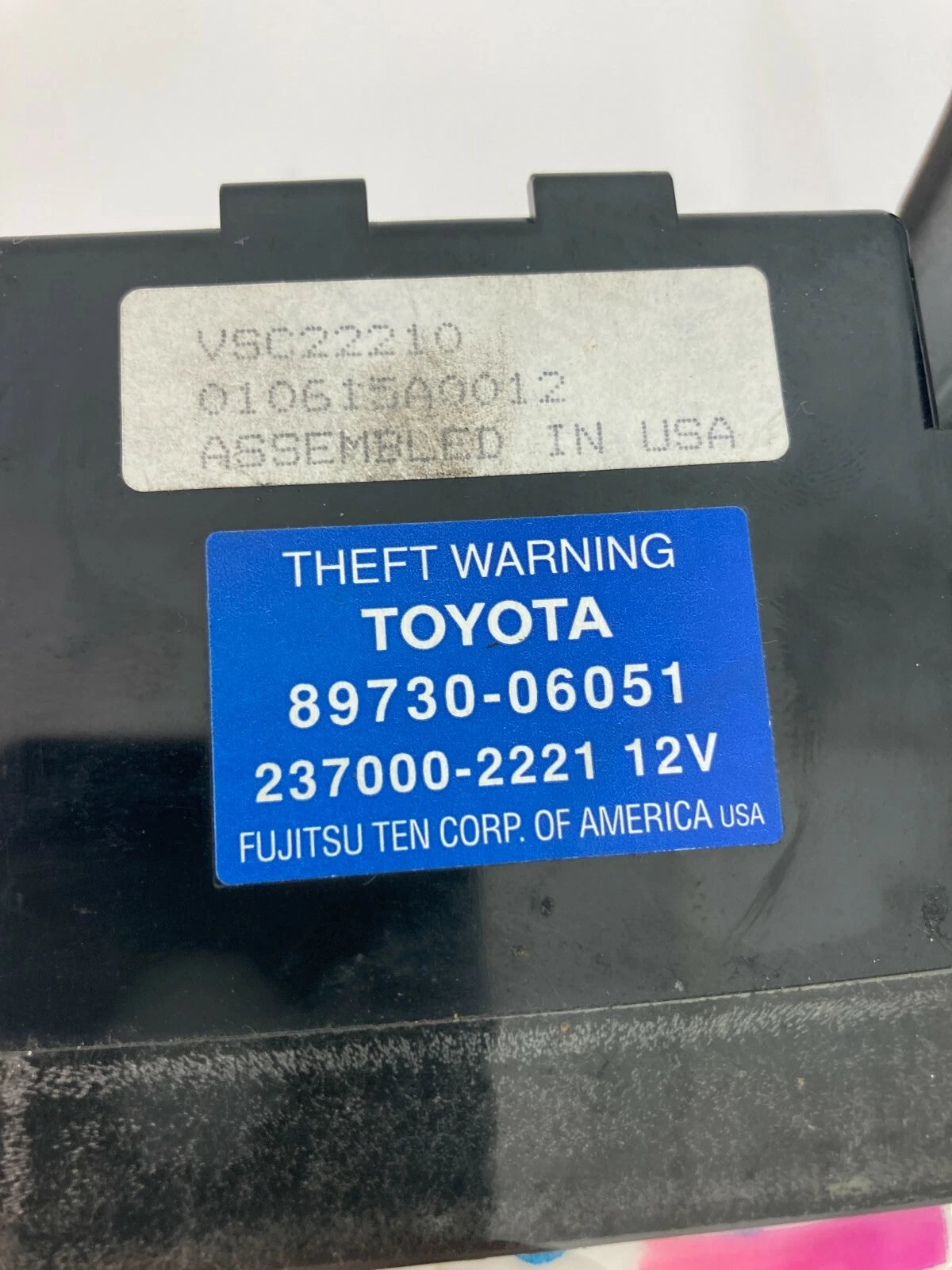 2000-2003 TOYOTA SOLARA ANTI THEFT WARNING LOCKING CONTROL MODULE OEM 8973006051