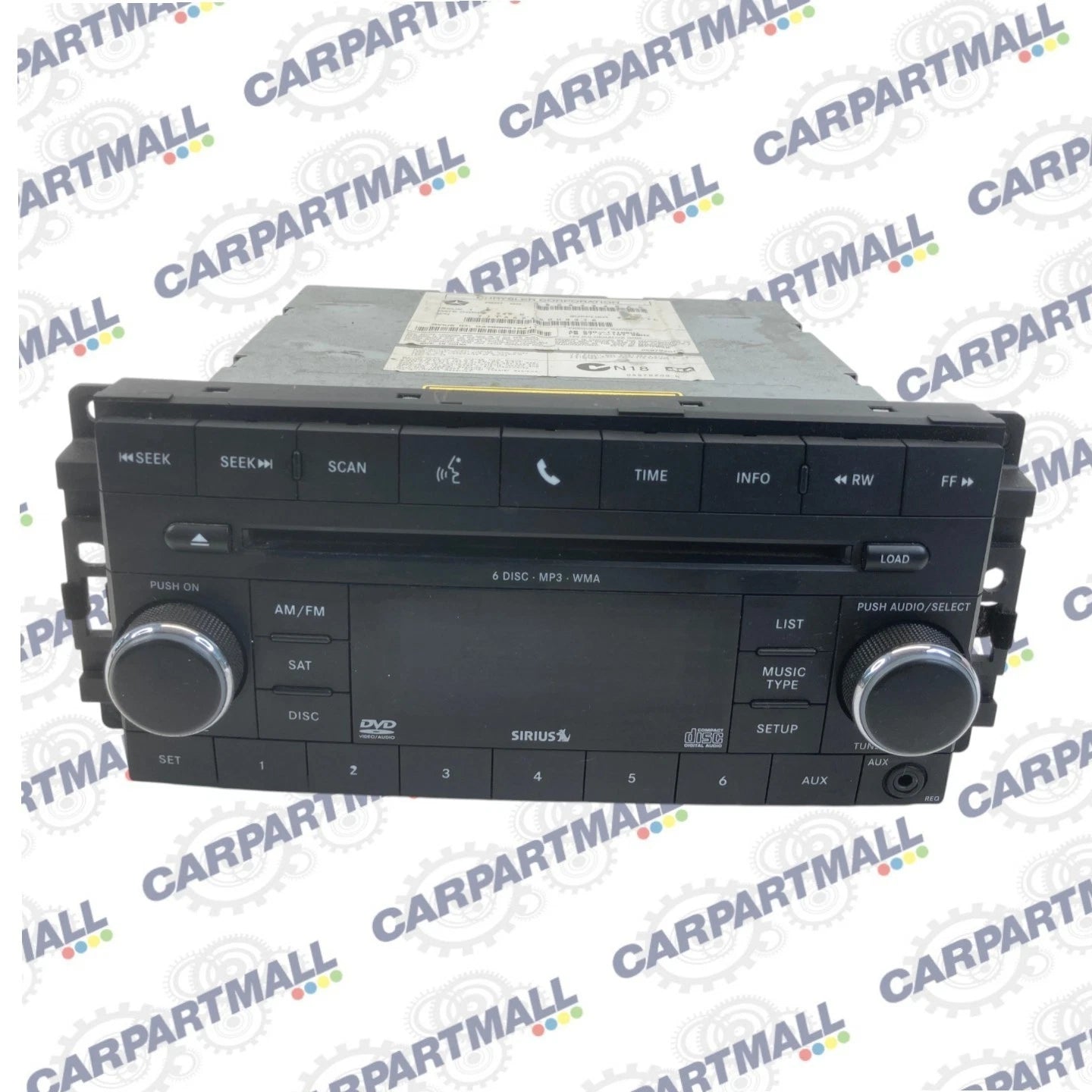 2009 2010 DODGE JOURNEY AM FM RADIO 6 CD DVD PLAYER MP3 RECEIVER UNIT 05064948AC