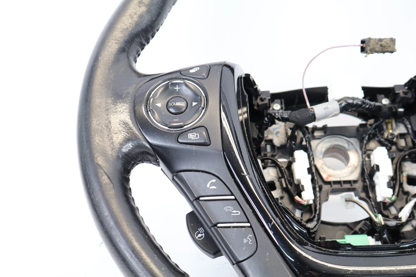 2016-2018 HONDA PILOT BLACK LEATHER STEERING WHEEL W/ SWITCHES OEM