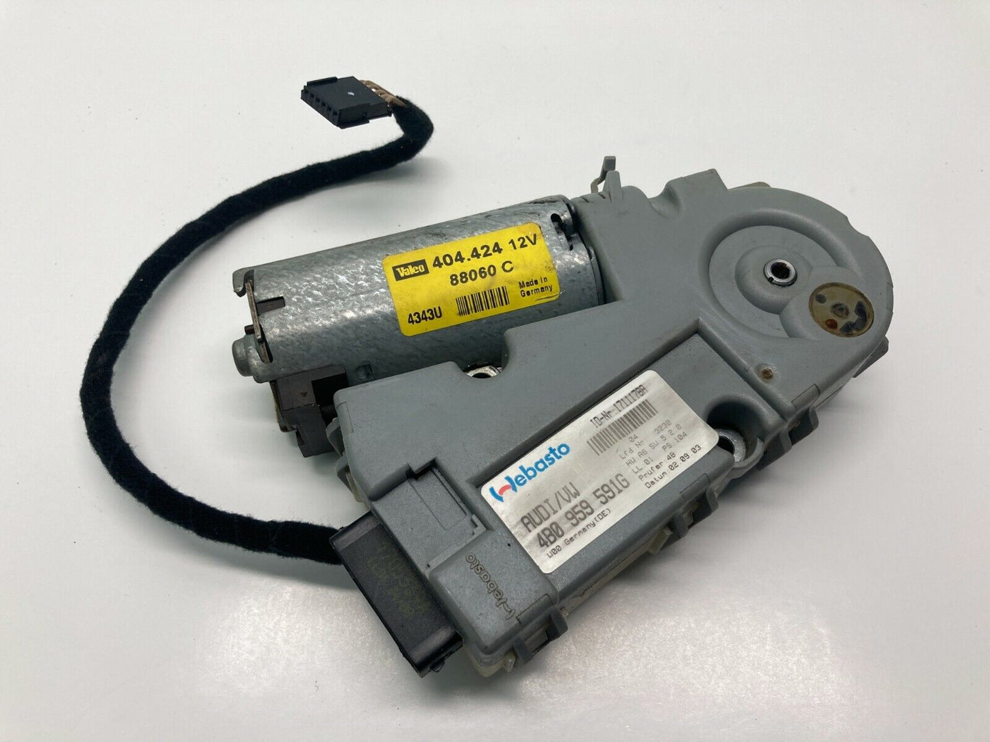 96-11 Audi A6 03-08 Audi A4 Sedan Sunroof Sun Roof Motor 4B0-959-591G OEM