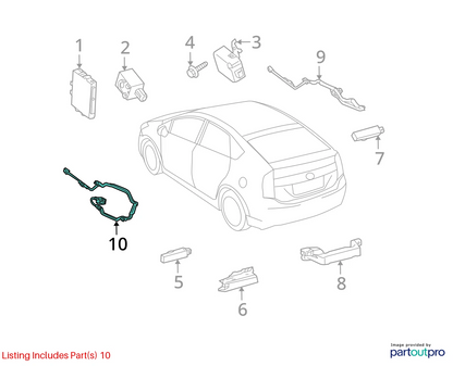 2010-2015 TOYOTA PRIUS FRONT LEFT DRIVER EXTERIOR DOOR HANDLE GRAY 89746-47050