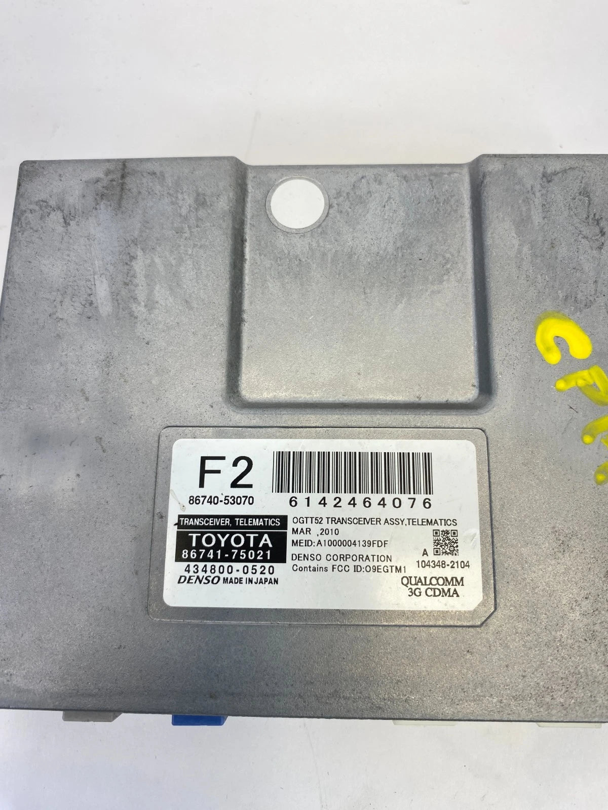 2006-2013 LEXUS IS250 TRANSCEIVER TELEMATICS CONTROL MODULE 86740-53070 OEM