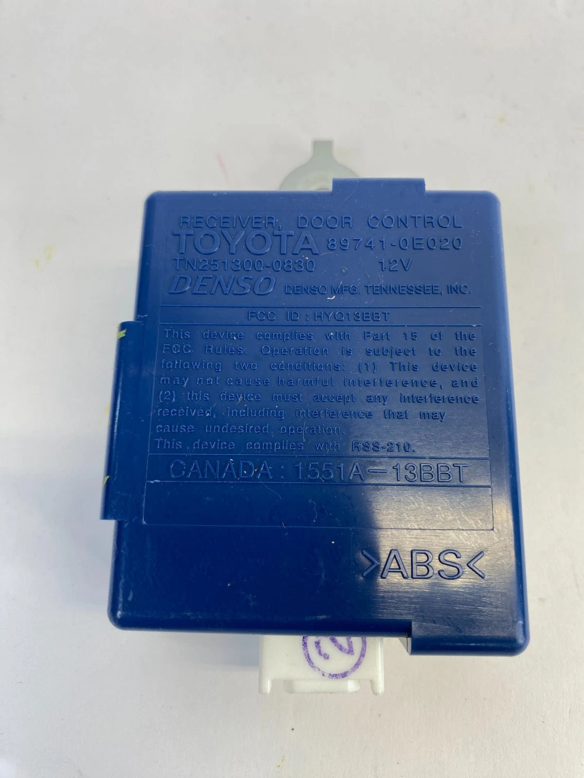 2007-2009 LEXUS RX350 DOOR CONTROL RECEIVER KEYLESS ENTRY MODULE OEM 89741-0E020