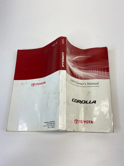 2009 TOYOTA COROLLA OWNERS MANUAL WARRANTY INFORMATION REFERENCE GUIDE SET OEM
