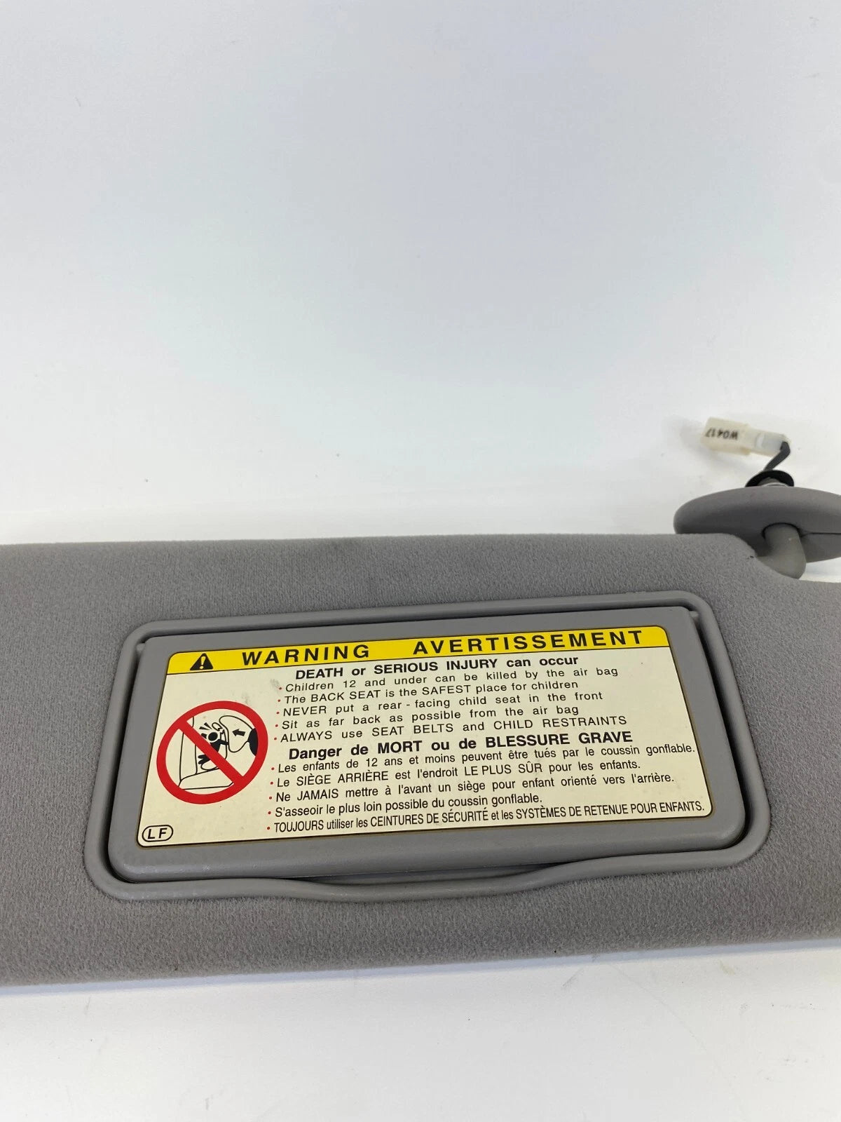 2002 2003 LEXUS ES300 PASSENGER RIGHT SUNVISOR SUN VISOR SHADE RH CLOTH GRAY OEM