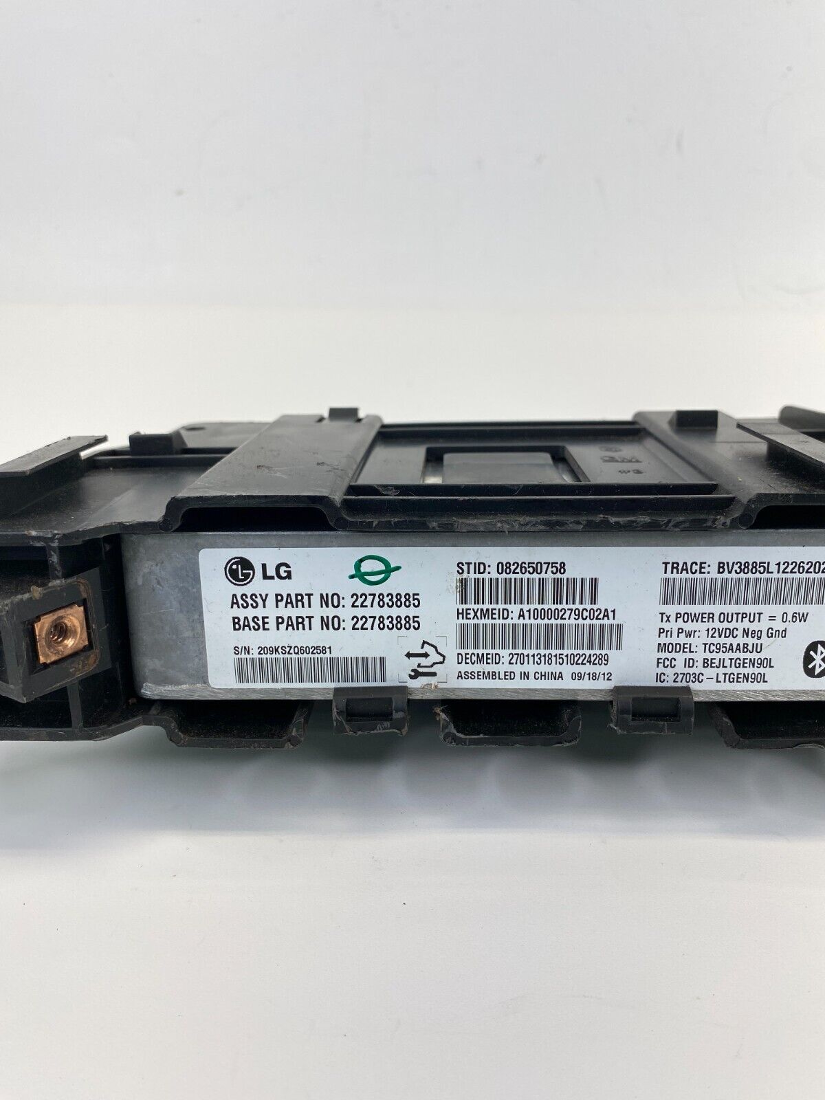 2013 13 Chevrolet Cruze 13 Camaro Communication Control Module Unit 22783885 OEM