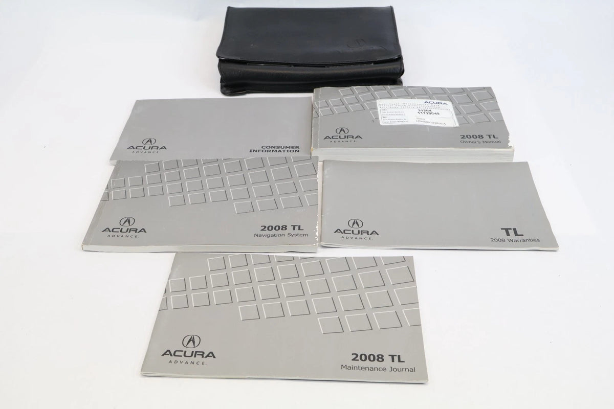 2008 ACURA TL OWNERS MANUAL CONSUMER INFO WARRANTY BOOK NAVIGATION & CASE