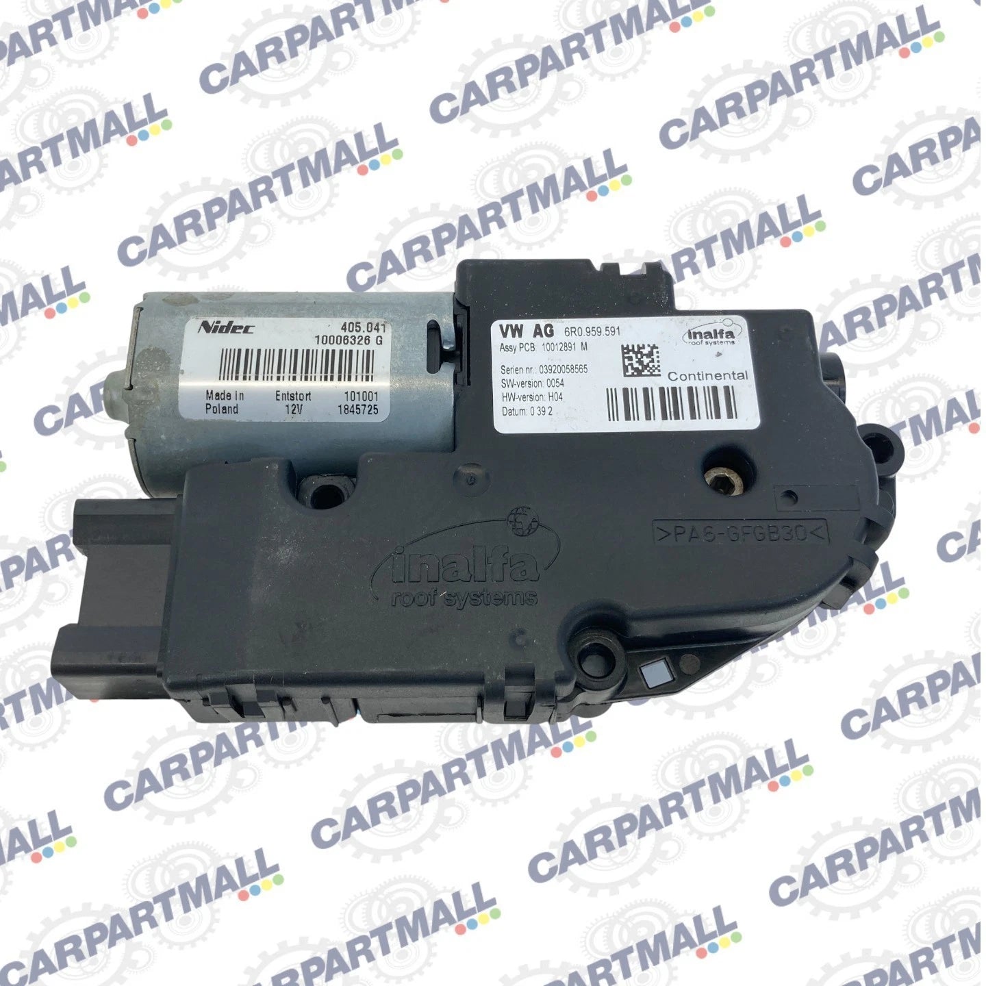 2009-2017 Volkswagen CC Sun Roof Sunroof Window Motor 6R0-959-591 OEM