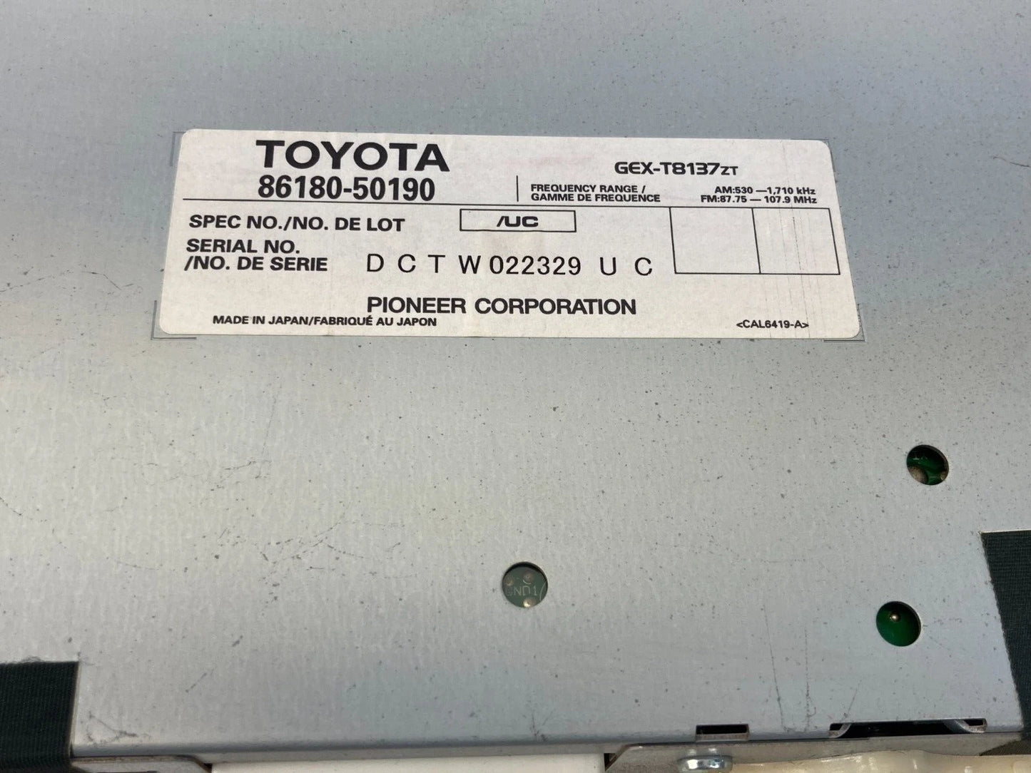 2004-2006 LEXUS LS430 RADIO AMPLIFIER AUDIO RECEIVER MODULE 86180-50190 OEM