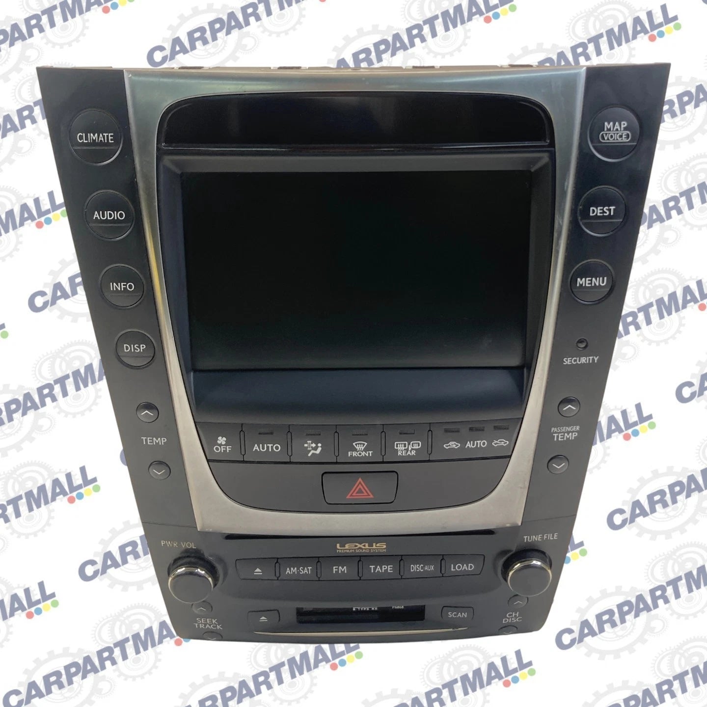 2008 2009 LEXUS GS300 RADIO AM/FM NAVIGATION DISPLAY SCREEN HVAC CLIMATE CONTROL