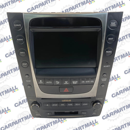 2008 2009 LEXUS GS300 RADIO AM/FM NAVIGATION DISPLAY SCREEN HVAC CLIMATE CONTROL