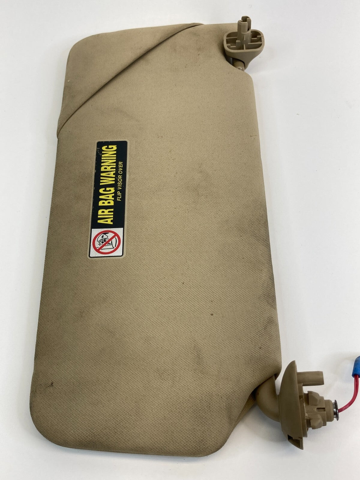 08-10 Honda Accord Driver Left Sun Visor Shade w/ Mirror Illuminated Ivory OEM