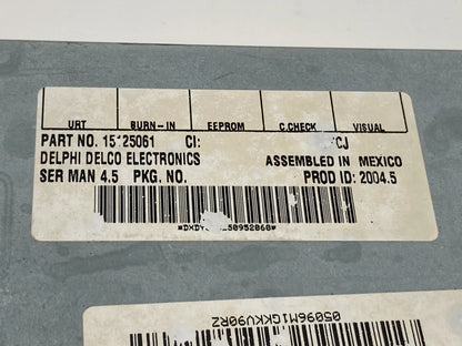 2004-2005 BUICK RENDEZVOUS SATELLITE RADIO RECEIVER CONTROL MODULE 15125061 OEM