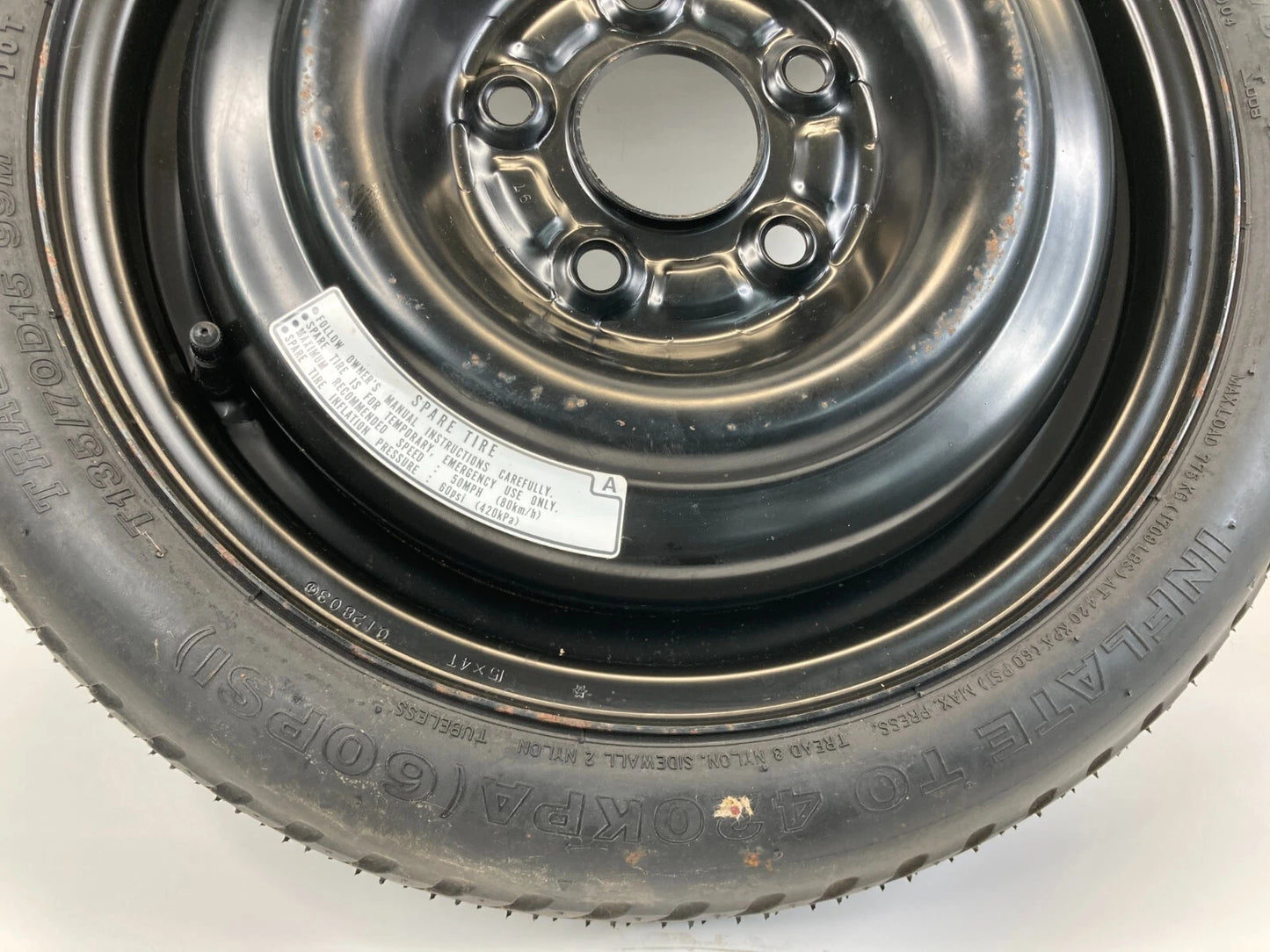 2002-2006 ACURA RSX SPARE TIRE WHEEL RIM COMPACT DONUT T135/70/D15 OEM