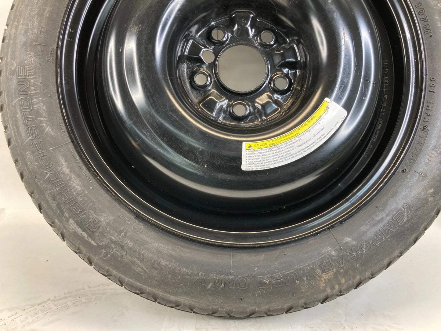 2008 2009 INFINITI G37 EMERGENCY SPARE TIRE WHEEL COMPACT DONUT T145/80D17 107M