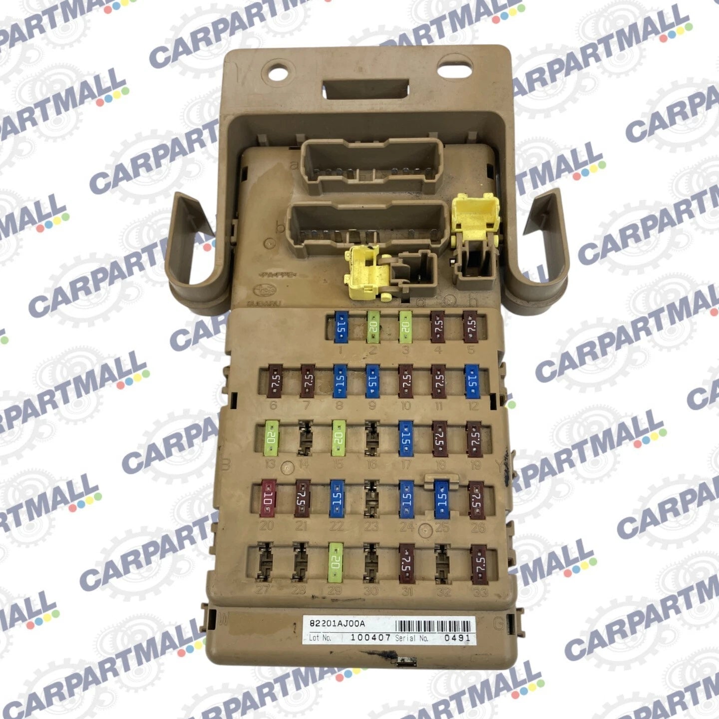 2010-2012 SUBARU LEGACY 2.5L H4 UNDER DASH FUSE BOX RELAY JUNCTION BLOCK