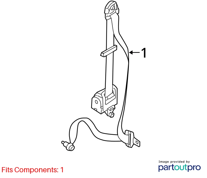 2006-2011 KIA RIO RIO5 FRONT RIGHT PASSENGER SEAT BELT RETRACTOR ASSEMBLY OEM