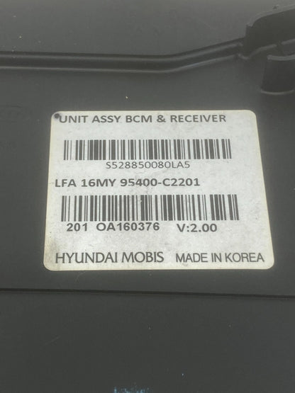 2015-2017 HYUNDAI SONATA 2.4L A/T BODY CONTROL MODULE UNIT BCM 95400-C2201