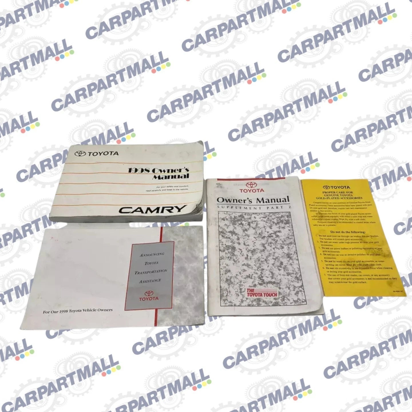 1998 98 TOYOTA CAMRY SEDAN OWNER'S MANUAL GUIDE BOOK & SUPPLEMENT OEM