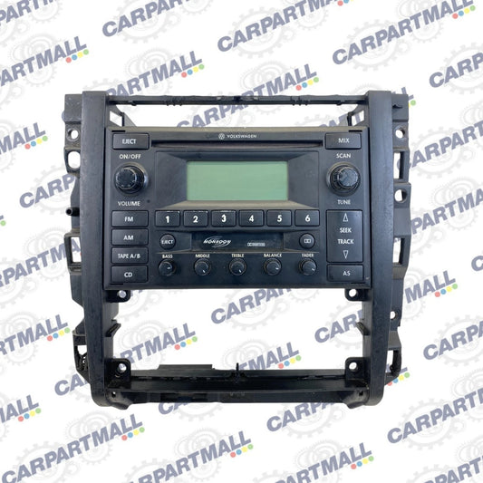 2002-2005 VW JETTA RADIO STEREO CD CASSETTE PLAYER WITH DASH BEZEL OEM 982243020