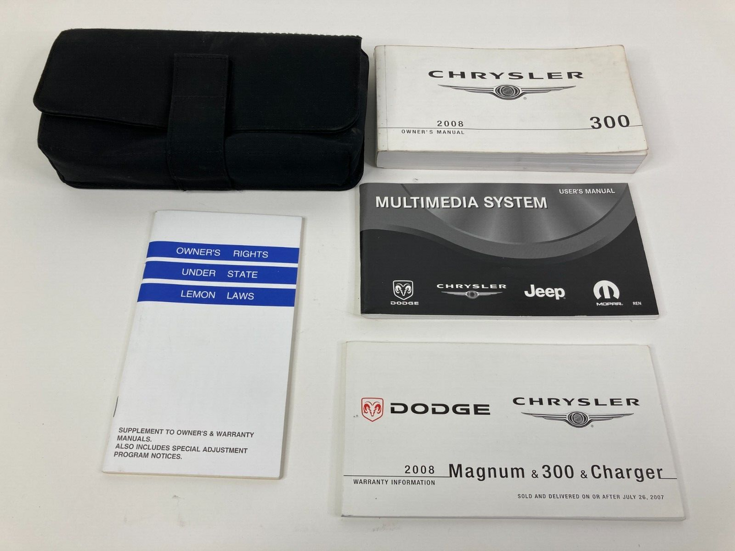 2008 Chrysler 300 Magnum Charger Owner's Manual Multimedia System Guide w/ Case