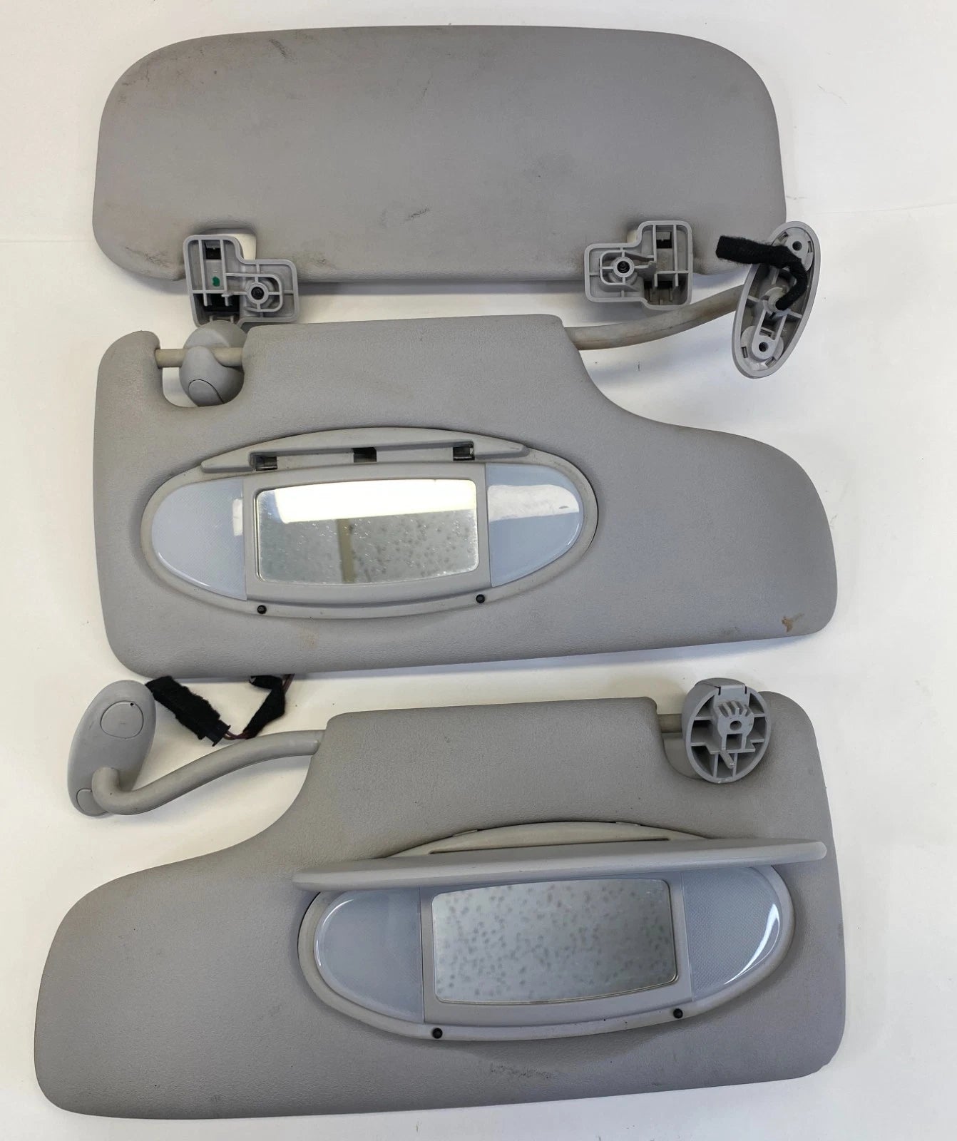 2005 2006 MINI COOPER SUN VISOR PAIR MIRROR LIGHT DRIVER & PASSENGER LH RH OEM